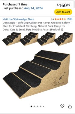 Dog step ramps for staircase for senior or small dogs
