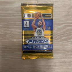 SINGLE PACK of 2022-23 PANINI PRIZM NBA Basketball Retail Box (4 Cards per pack)