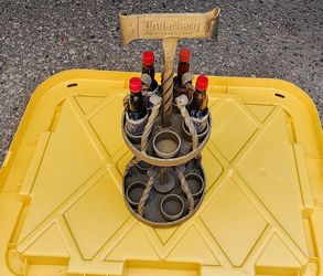 Underberg Vintage Metal Bottle Display Stand