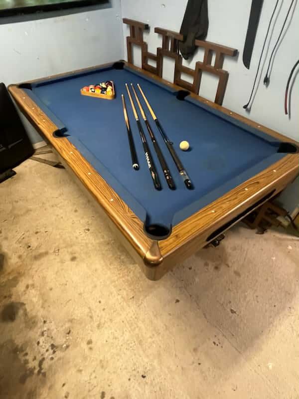 Slate pool table