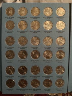 National Park Quarter folder Deluxe Edition, 2010 through 2021 complete Philadelphia and Denver mint collection