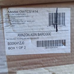 14 X 14 Square Skynet Trampoline. With Enclosure 