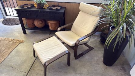 Chair and foot  stool.