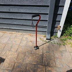 Red Aluminum Cane With Stable Base