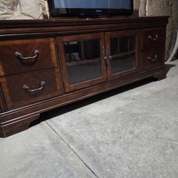 LARGE Wood TV STAND