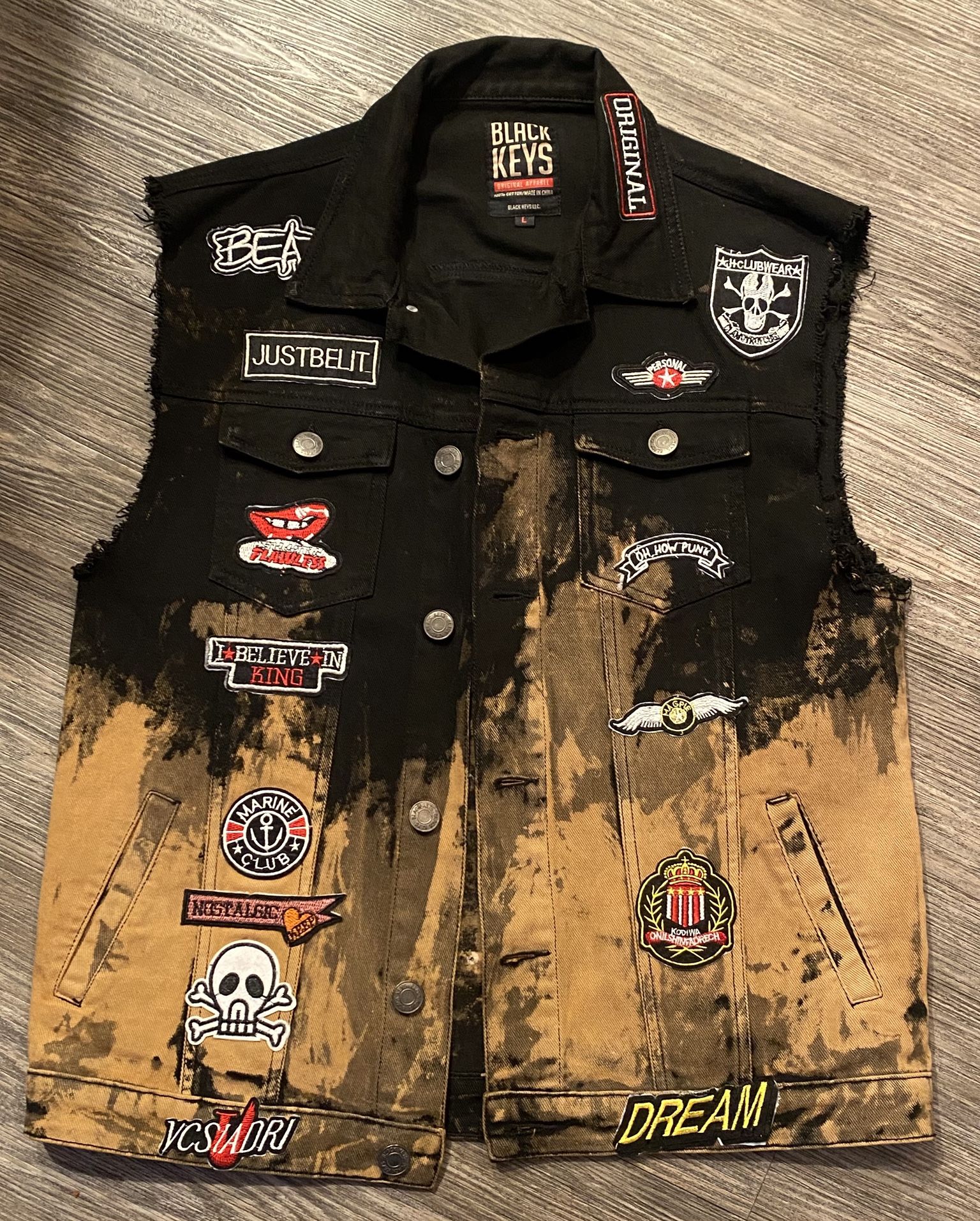 Black Keys Denim Vest