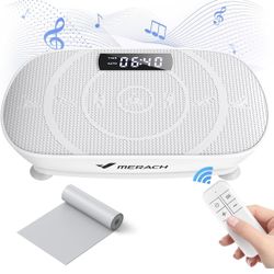 MERACH Vibration Plate Exercise Machine, Whole Body Workout Equipment for Women, Bluetooth and Silicone Pedal, Vibration Plate with Auto Mode, Vibrate