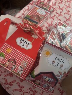 Farm Theme Birthday Party Favor Boxes Set