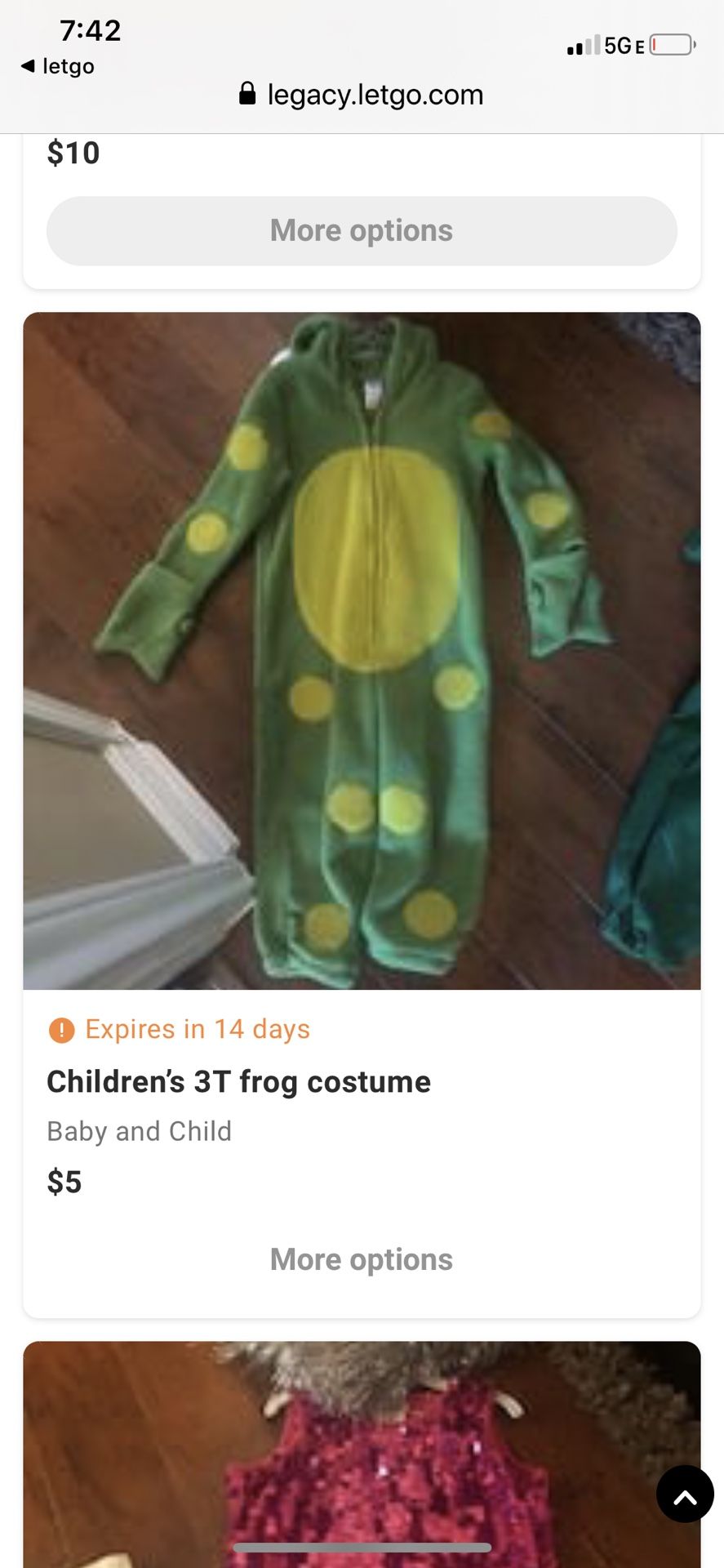 Halloween frog costume