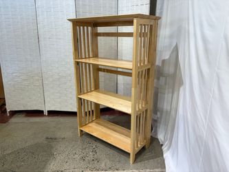 Mission Style Four Tier Foldable Shelf