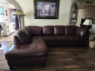 9 ft leather sofa