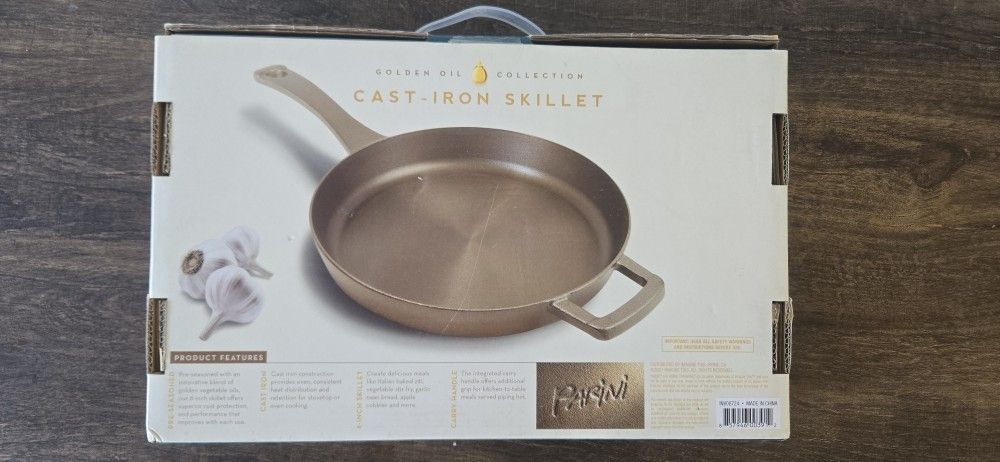 Parini 8” Cast Iron Skillet Golden Oil Collection