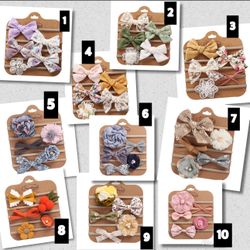 Set de Diademas elásticas para Baby girls Packing 5pcs.