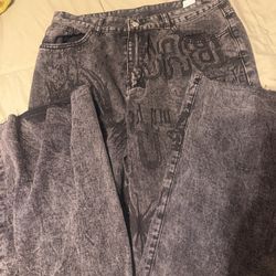 Baggy black jeans