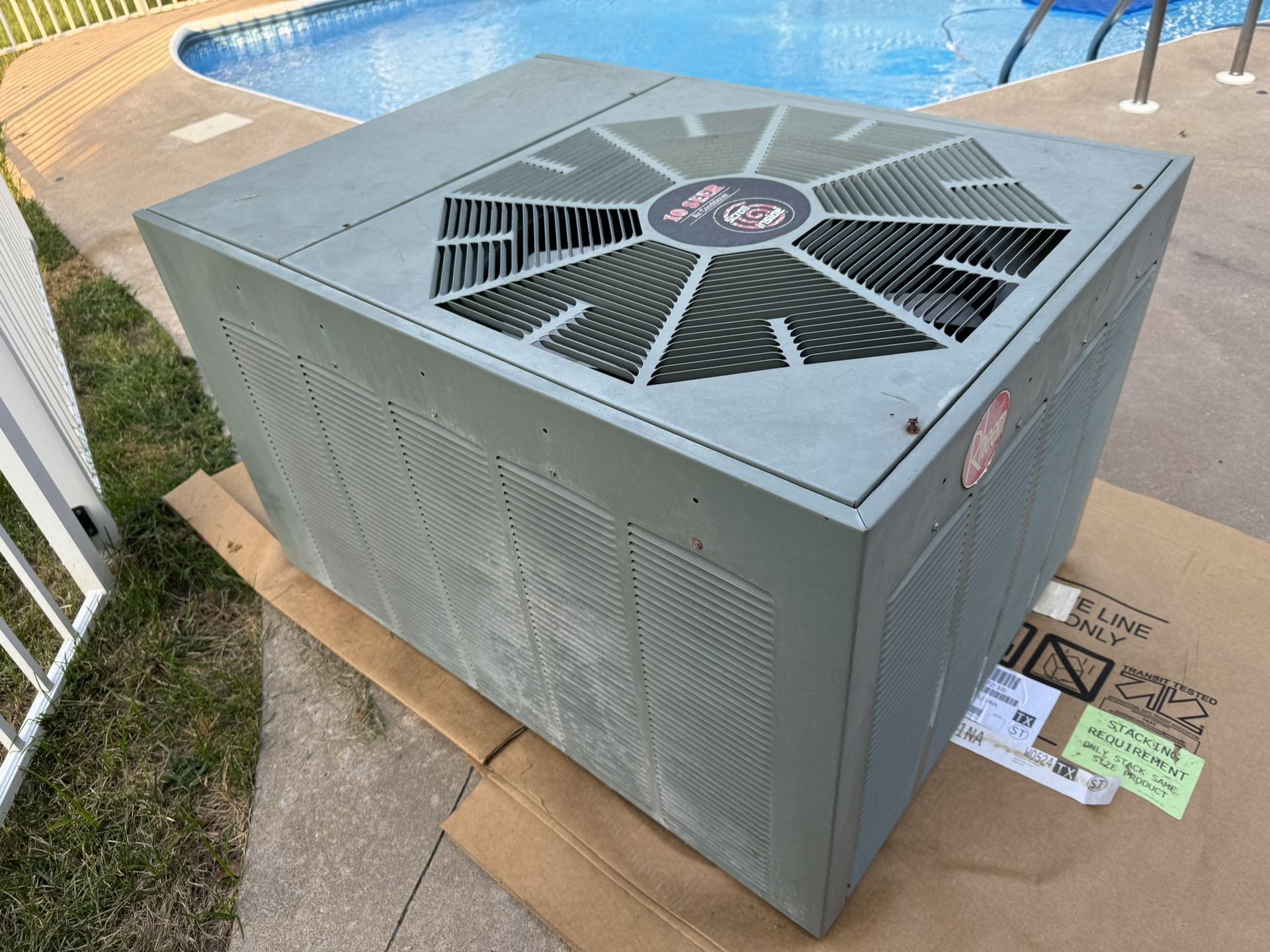 4 Ton Rheem With 7 Pounds of R22