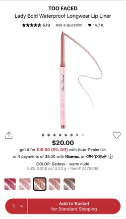 Too Faced Lip Liner For Sale In San Diego, Ca - Offerup