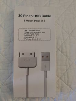 30-pin to USB cable
