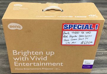 BenQ TK850 4K UHD HDR Projector 3000 Lumens Home Cinema Smart TV Like New