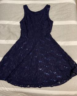 Navy Sequence Cocktail ‘Speeckless’ Dress