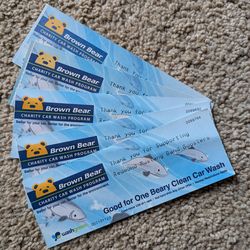 Car wash tickets