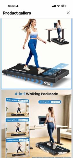CHAOKE Walking Pad Treadmill for Home, 6.2MPH Under Desk Walking Pad with 9% Incline for Office Small Spaces, 2.75HP Quiet Running Machines, Remote Co