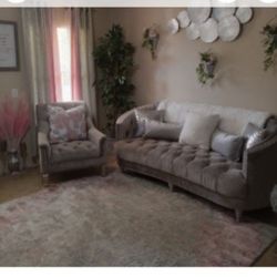 GREY/SILVER  LIVING ROOM SUIT