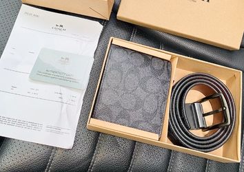 Cowhide belt wallet gift box