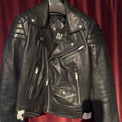 BLK DNM Biker Leather Jacket No.31 Mens Medium