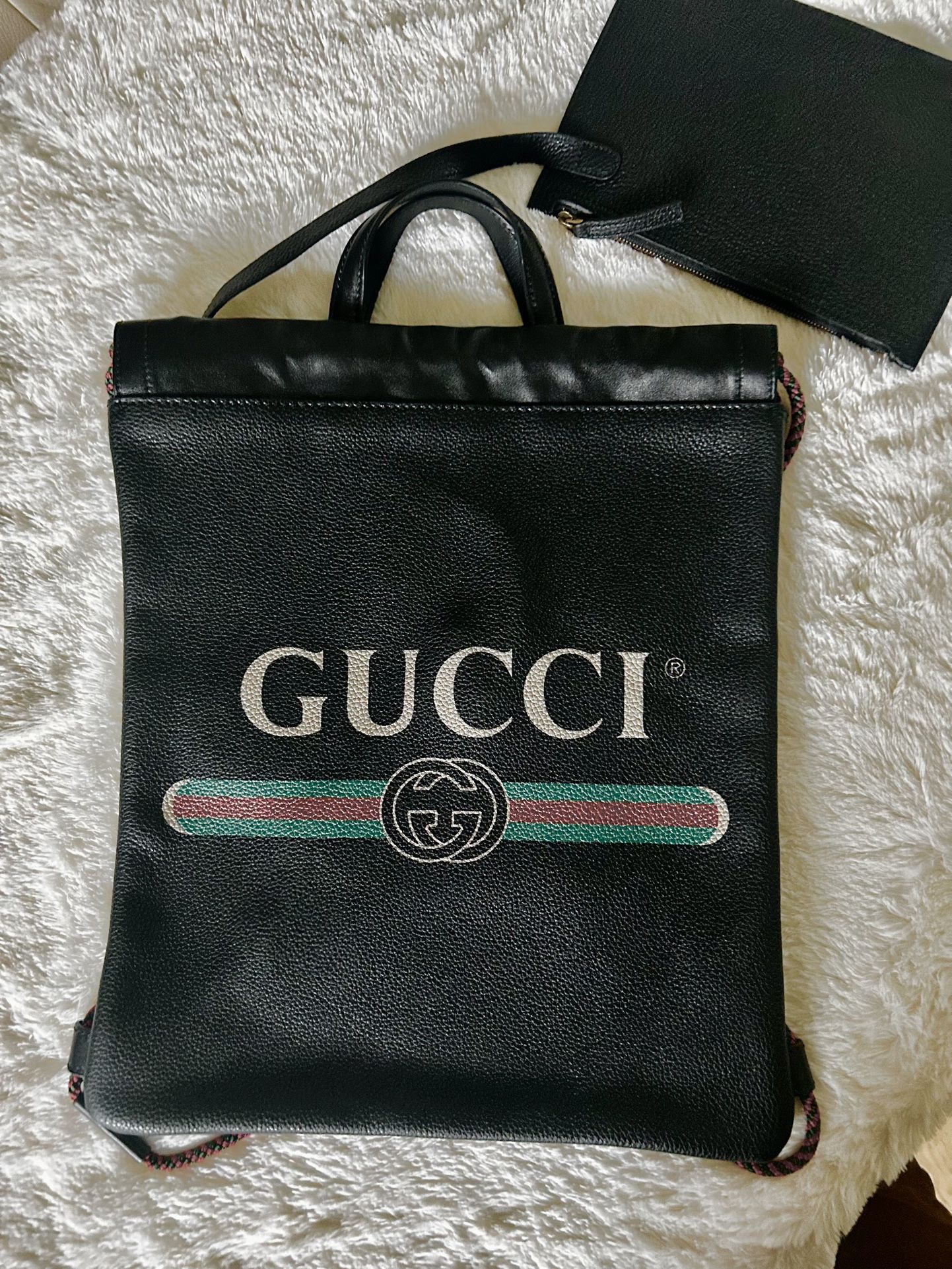 Gucci black rough leather bag