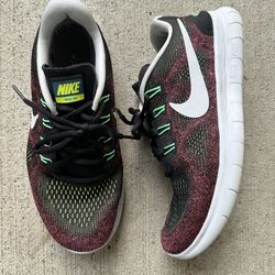 Nike Free RN 2017 Black Running Shoes Womens size 8