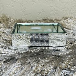 Mirrored Soap Dish Or Vanity Accessory