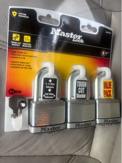 Master lock with key