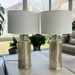 Set of 2 Large Safavieh Mercury Glass Lamps 