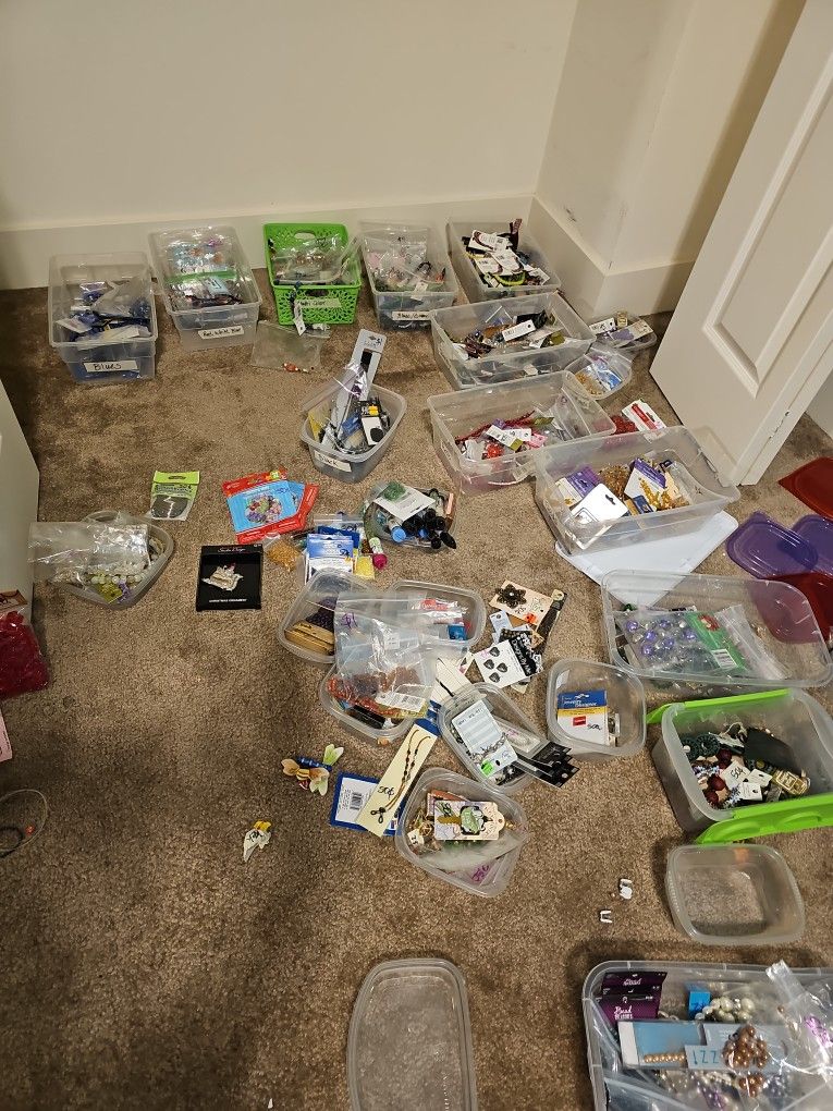 Yarn, Beading, Floss & Fabric - $5 Or Less