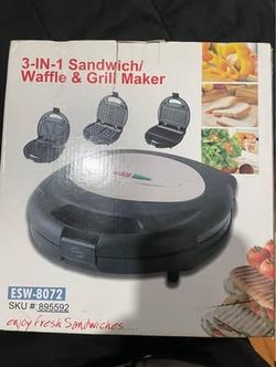 3-In-1 sandwich/waffle & grill maker
