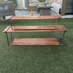 Wood And Metal Shelves