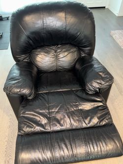 Black Leather Recliner Chair