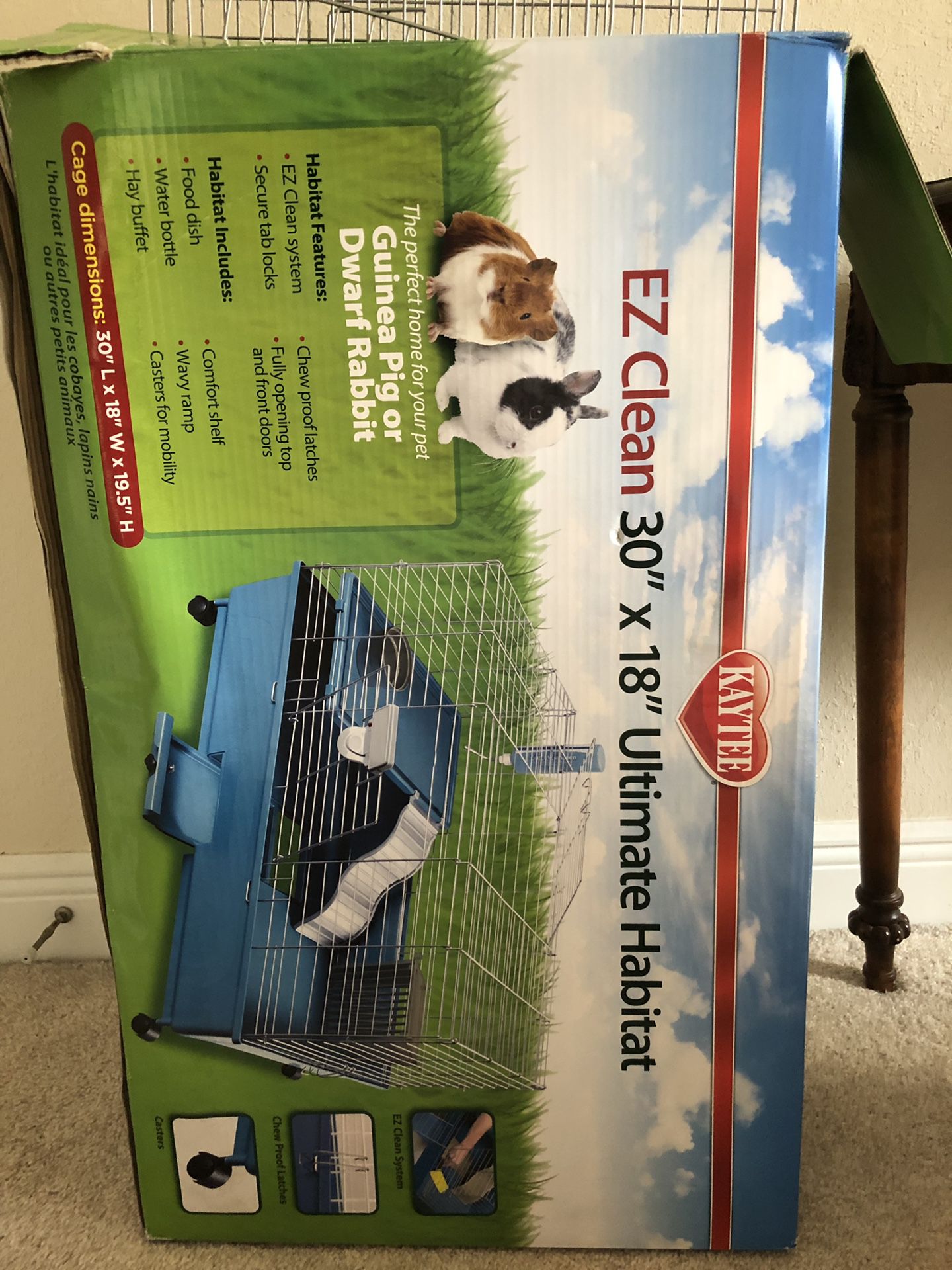 Guinea Pig/Rabbit Cage. 30” x 18”. Like brand new. Moving. Need gone ASAP