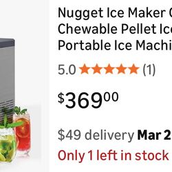 Key Energy Nugget LCE Maker Machine,Chewable Pellet Ice Machine,Self-Cleaning,One-Click Operation,for Home/Kitchen/Office/Bar Party Ice Cube Machine