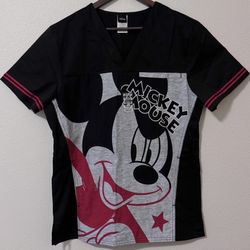 Mickey Mouse Cherokee Scrubs Tooniforms Disney Mens V Neck Top TF707 MKIA