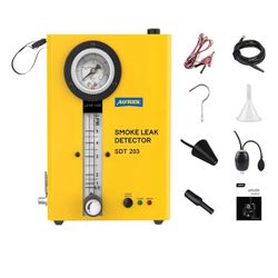 AUTOOL Automotive Smoke Machine, EVAP System Smoke Leak Detector with Air Pump/Flow Indicator/Pressure Gauge