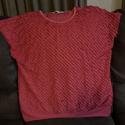 Rebecca Malone Rose Pink Shirt- Size 3x  