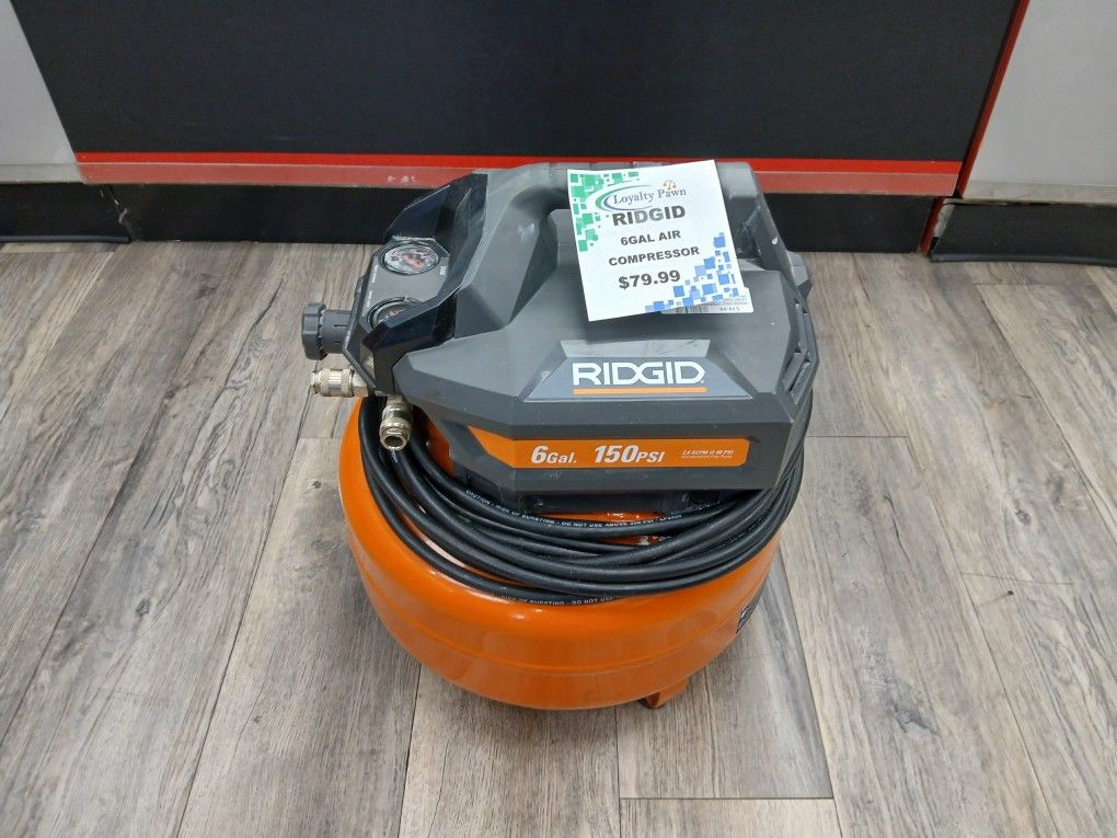 RIDGID 6 GALLON AIR COMPRESSOR