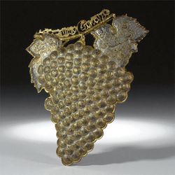 Islamic Calligraphic Grape Cluster Plaque – Silver & Gold Metal – 13.5”