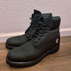 Rare To Find Black  Mens Timberland Boots Excellent For Winter U S Size 11