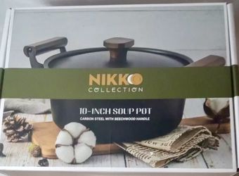 Nikko Collections Non-Stick Stew Soup Pot New Black Model NK23015 10x13.5X5''