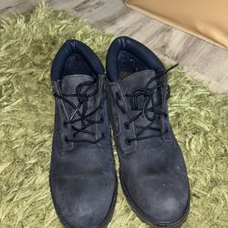 Navy Blue Suede Timberland Boots