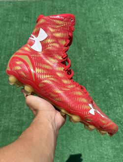 UNDER ARMOUR UA HIGHLIGHT MC “RED /GOLD” FOOTBALL CLEATS (Size 14, Men’s)
