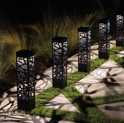 Tommy Bahama Square Solar Bollard Lights – 20 Lumen, 5-pack
