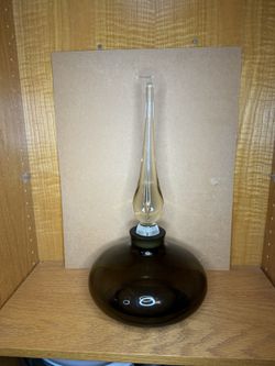 18” huge Rare Carl Erickson Smoked Decanter From 1950’s